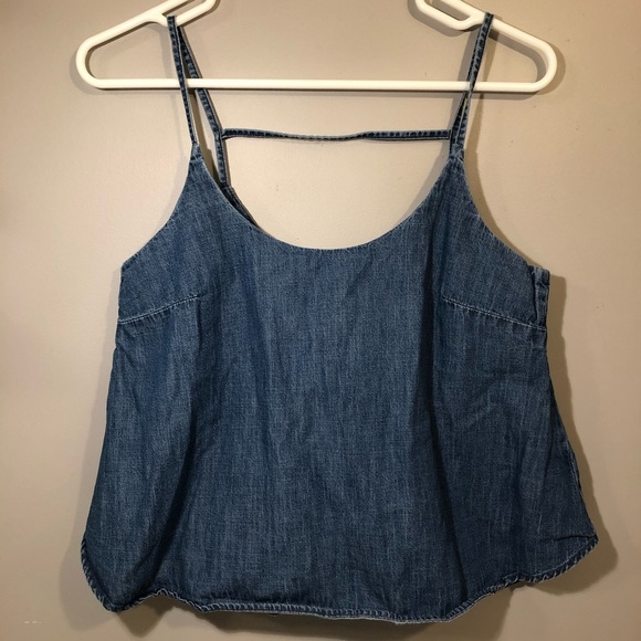 Hidden Jeans Sleeveless Blouse: Blue Tops - Size Small - Picture 6 of 9
